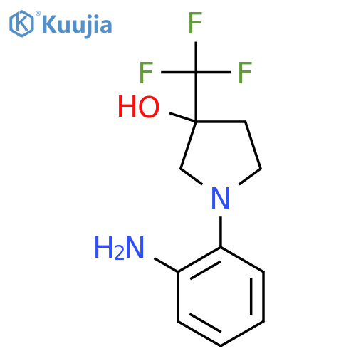 1-(2-Aminophenyl)-3-(trifluoromethyl)pyrrolidin-3-ol structure