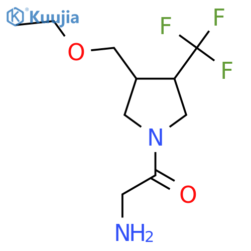 2-Amino-1-(3-(ethoxymethyl)-4-(trifluoromethyl)pyrrolidin-1-yl)ethan-1-one structure