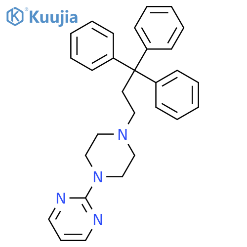 Pyrimidine,2-[4-(3,3,3-triphenylpropyl)-1-piperazinyl]- structure