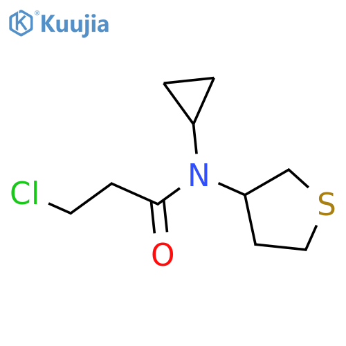 3-chloro-N-cyclopropyl-N-(tetrahydrothiophen-3-yl)propanamide structure