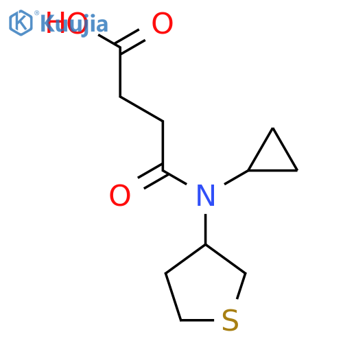 4-(Cyclopropyl(tetrahydrothiophen-3-yl)amino)-4-oxobutanoic acid structure