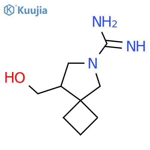 8-(Hydroxymethyl)-6-azaspiro[3.4]octane-6-carboximidamide structure