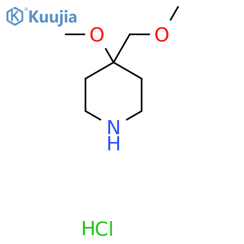4-Methoxy-4-(methoxymethyl)piperidine hydrochloride structure