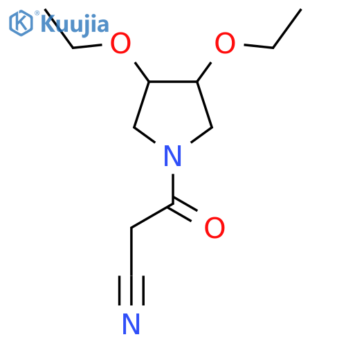 3-(3,4-Diethoxypyrrolidin-1-yl)-3-oxopropanenitrile structure