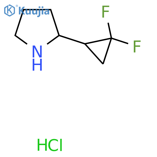 2-(2,2-Difluorocyclopropyl)pyrrolidine hydrochloride structure
