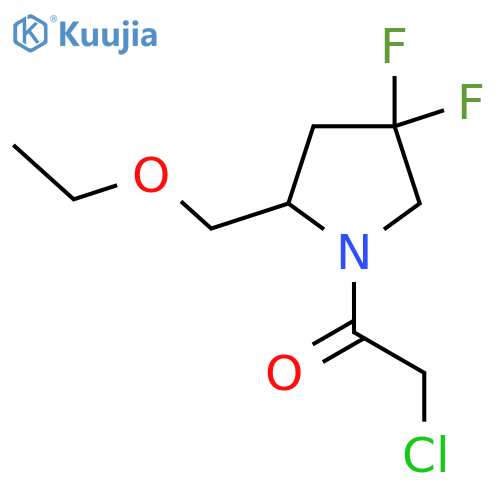 2-Chloro-1-(2-(ethoxymethyl)-4,4-difluoropyrrolidin-1-yl)ethan-1-one structure