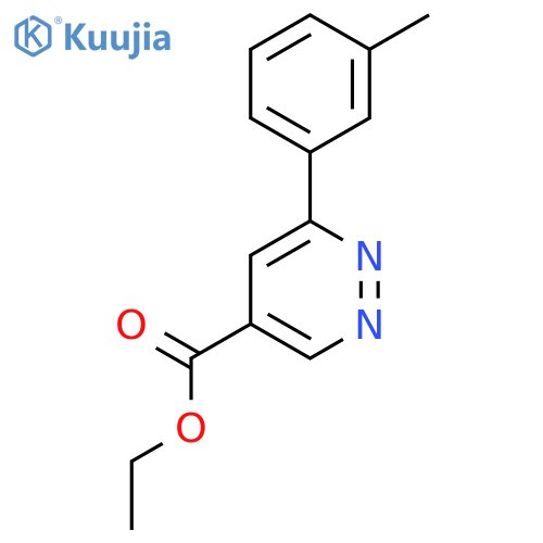 Ethyl 6-(m-tolyl)pyridazine-4-carboxylate structure