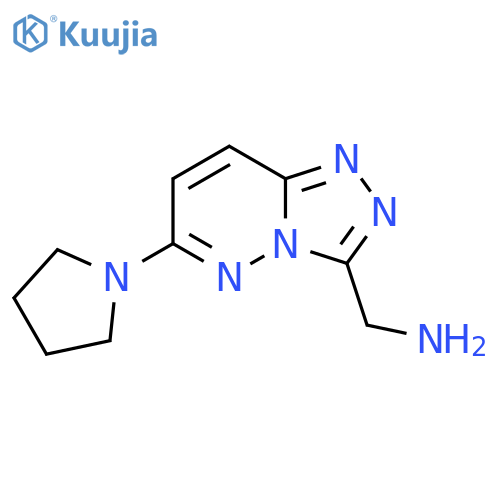 (6-(Pyrrolidin-1-yl)-[1,2,4]triazolo[4,3-b]pyridazin-3-yl)methanamine structure