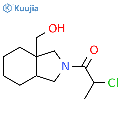 2-chloro-1-(3a-(hydroxymethyl)octahydro-2H-isoindol-2-yl)propan-1-one structure