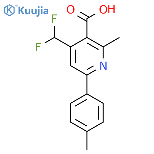 4-(Difluoromethyl)-2-methyl-6-(p-tolyl)nicotinic acid structure
