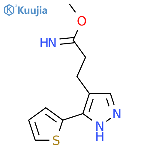 methyl 3-(3-(thiophen-2-yl)-1H-pyrazol-4-yl)propanimidate structure