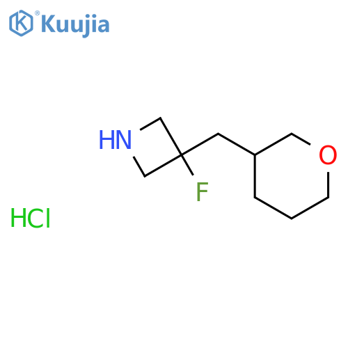 3-Fluoro-3-[(oxan-3-yl)methyl]azetidine hydrochloride structure