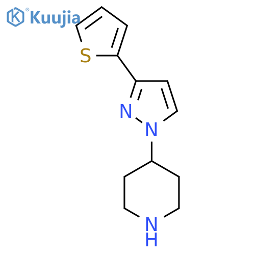 4-(3-(Thiophen-2-yl)-1H-pyrazol-1-yl)piperidine structure