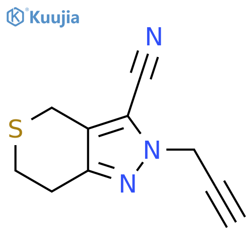 2-(Prop-2-yn-1-yl)-2,4,6,7-tetrahydrothiopyrano[4,3-c]pyrazole-3-carbonitrile structure