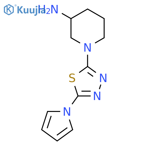 1-(5-(1H-pyrrol-1-yl)-1,3,4-thiadiazol-2-yl)piperidin-3-amine structure