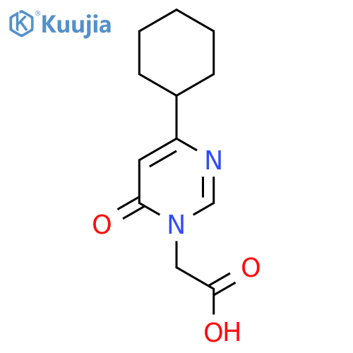 2-(4-cyclohexyl-6-oxopyrimidin-1(6H)-yl)acetic acid structure