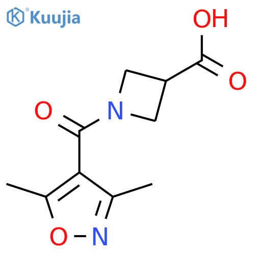 1-(3,5-Dimethylisoxazole-4-carbonyl)azetidine-3-carboxylic acid structure