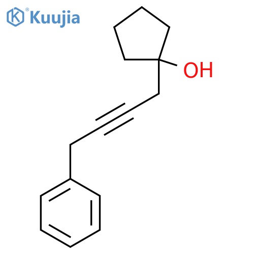 1-(4-Phenylbut-2-yn-1-yl)cyclopentan-1-ol structure
