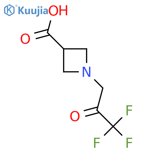 1-(3,3,3-Trifluoro-2-oxopropyl)azetidine-3-carboxylic acid structure
