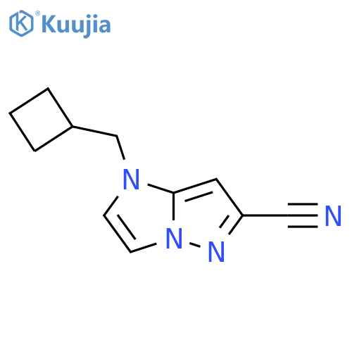 1-(cyclobutylmethyl)-1H-imidazo[1,2-b]pyrazole-6-carbonitrile structure