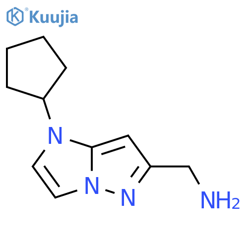 (1-cyclopentyl-1H-imidazo[1,2-b]pyrazol-6-yl)methanamine structure