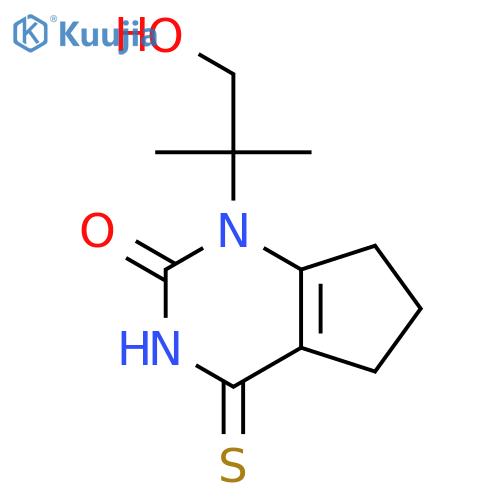 1-(1-hydroxy-2-methylpropan-2-yl)-4-thioxo-1,3,4,5,6,7-hexahydro-2H-cyclopenta[d]pyrimidin-2-one structure
