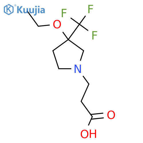 3-(3-Ethoxy-3-(trifluoromethyl)pyrrolidin-1-yl)propanoic acid structure