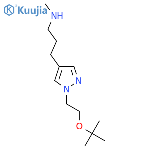 (3-{1-[2-(Tert-butoxy)ethyl]-1H-pyrazol-4-yl}propyl)(methyl)amine structure