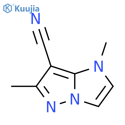 1,6-dimethyl-1H-imidazo[1,2-b]pyrazole-7-carbonitrile structure