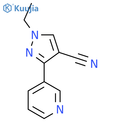 1-ethyl-3-(pyridin-3-yl)-1H-pyrazole-4-carbonitrile structure