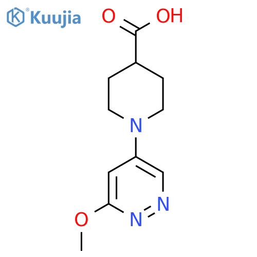 1-(6-Methoxypyridazin-4-yl)piperidine-4-carboxylic acid structure