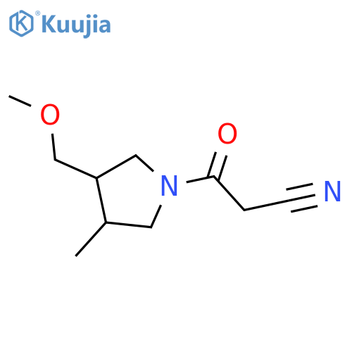 3-(3-(Methoxymethyl)-4-methylpyrrolidin-1-yl)-3-oxopropanenitrile structure