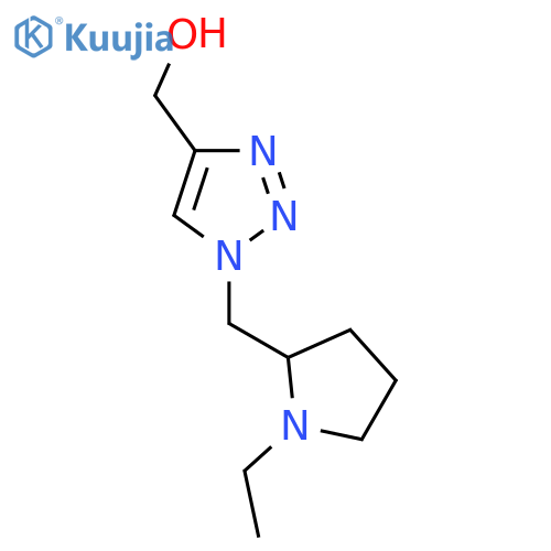 (1-((1-ethylpyrrolidin-2-yl)methyl)-1H-1,2,3-triazol-4-yl)methanol structure