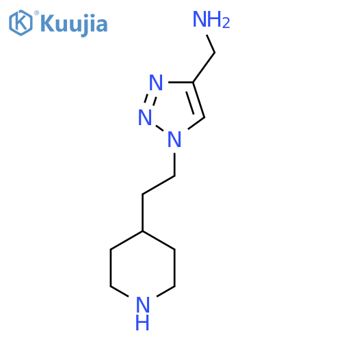 (1-(2-(Piperidin-4-yl)ethyl)-1H-1,2,3-triazol-4-yl)methanamine structure