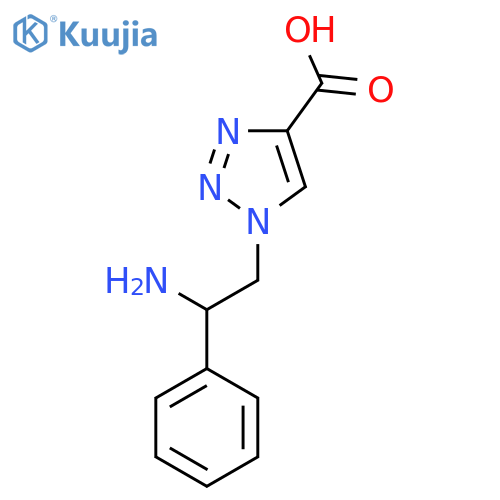 1-(2-Amino-2-phenylethyl)-1H-1,2,3-triazole-4-carboxylic acid structure