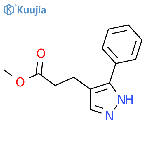 methyl 3-(3-phenyl-1H-pyrazol-4-yl)propanoate structure