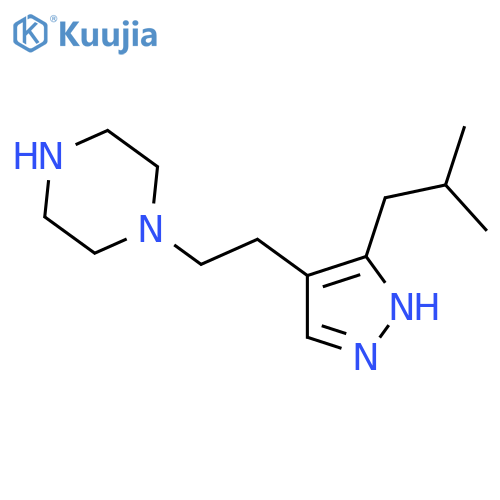 1-(2-(3-isobutyl-1H-pyrazol-4-yl)ethyl)piperazine structure