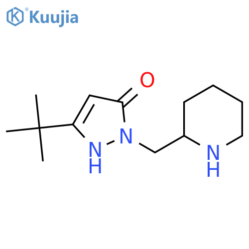 3-(Tert-butyl)-1-(piperidin-2-ylmethyl)-1H-pyrazol-5-ol structure