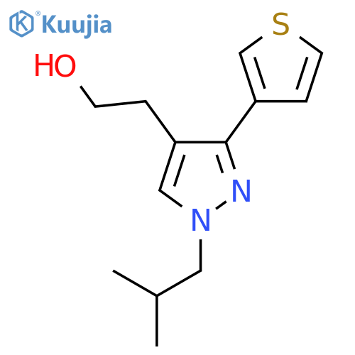 2-(1-isobutyl-3-(thiophen-3-yl)-1H-pyrazol-4-yl)ethan-1-ol structure