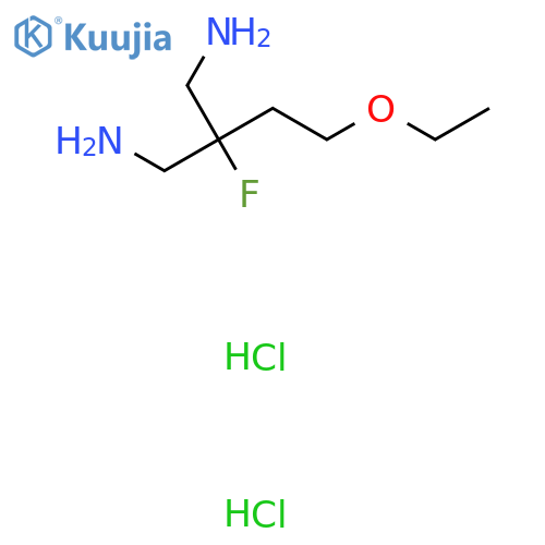 2-(Aminomethyl)-4-ethoxy-2-fluorobutan-1-amine dihydrochloride structure