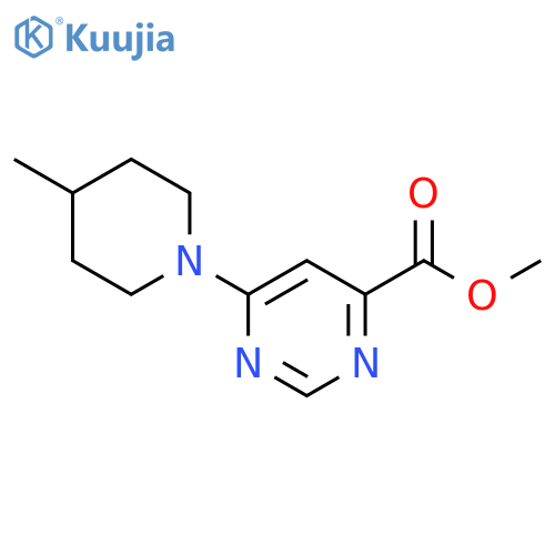 methyl 6-(4-methylpiperidin-1-yl)pyrimidine-4-carboxylate structure