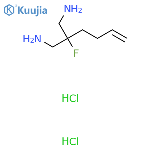 2-(Aminomethyl)-2-fluorohex-5-en-1-amine dihydrochloride structure