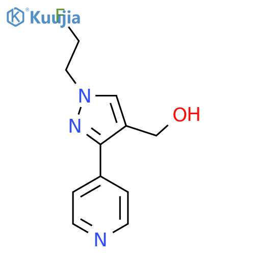 (1-(2-fluoroethyl)-3-(pyridin-4-yl)-1H-pyrazol-4-yl)methanol structure