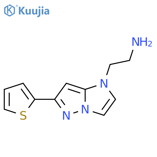 2-(6-(Thiophen-2-yl)-1h-imidazo1,2-bpyrazol-1-yl)ethan-1-amine structure