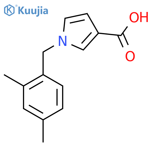 1-(2,4-dimethylbenzyl)-1H-pyrrole-3-carboxylic acid structure