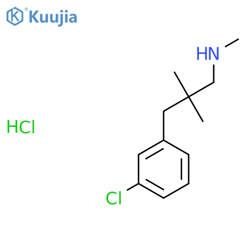 [3-(3-Chlorophenyl)-2,2-dimethylpropyl](methyl)amine hydrochloride structure