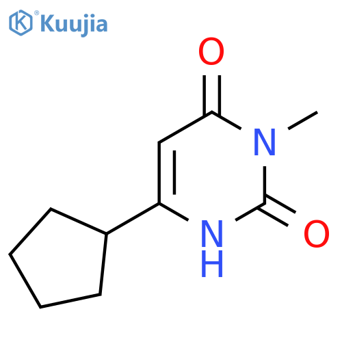 6-Cyclopentyl-3-methyl-1,2,3,4-tetrahydropyrimidine-2,4-dione structure
