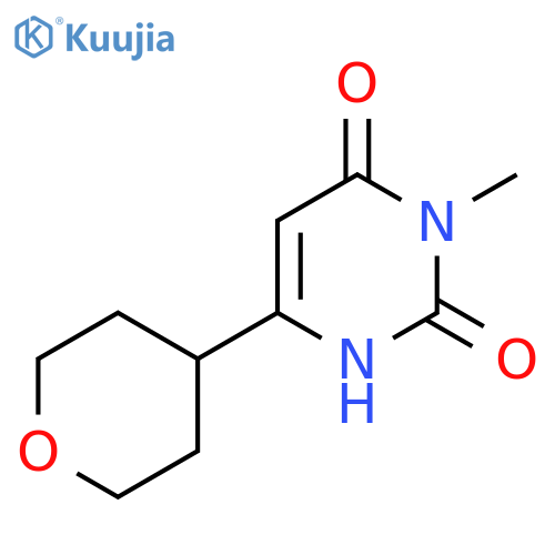 3-Methyl-6-(oxan-4-yl)-1,2,3,4-tetrahydropyrimidine-2,4-dione structure