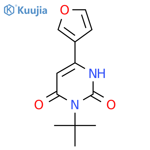 3-Tert-butyl-6-(furan-3-yl)-1,2,3,4-tetrahydropyrimidine-2,4-dione structure