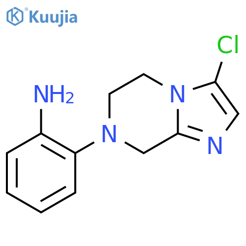 2-(3-chloro-5,6-dihydroimidazo[1,2-a]pyrazin-7(8H)-yl)aniline structure